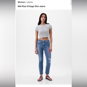 NWT vintage slim mid rise jeans from GAP